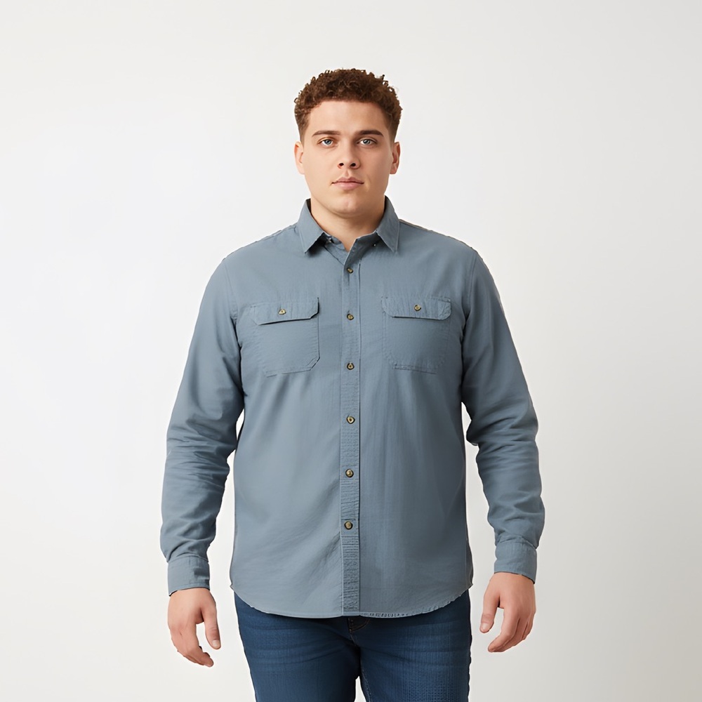 Blue Nobel outfitters  Button-Up‎ Shirt
